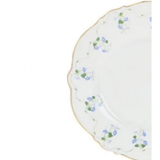 Prato Avulso para Sobremesa 21 cm Royal Romantic em New Bone China com Filete de Ouro